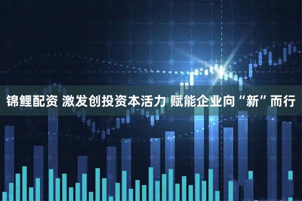 锦鲤配资 激发创投资本活力 赋能企业向“新”而行