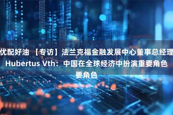 优配好油 【专访】法兰克福金融发展中心董事总经理Hubertus Vth：中国在全球经济中扮演重要角色