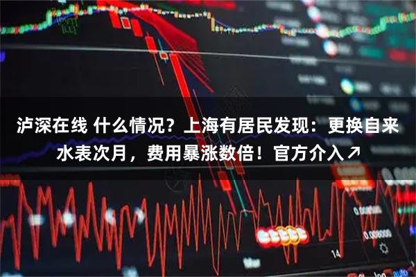 泸深在线 什么情况？上海有居民发现：更换自来水表次月，费用暴涨数倍！官方介入↗